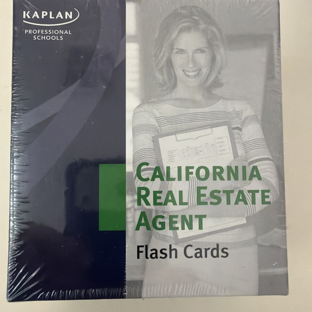 Kaplan California Real Estate Agent Flash Cards Exam Prep NEW SEALED